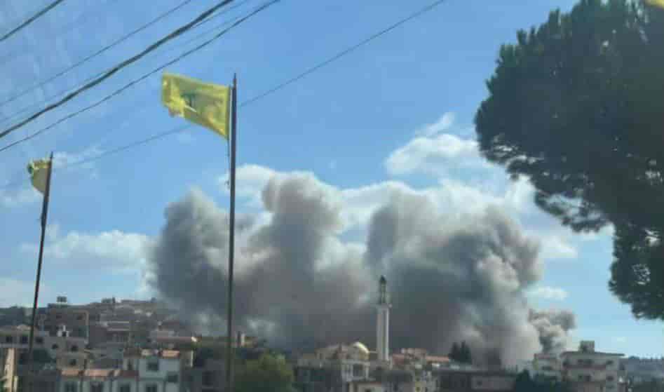 Strikes in Lebanon. background