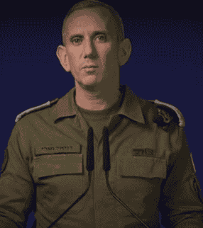 IDF Spokesperson Daniel Hagari. background