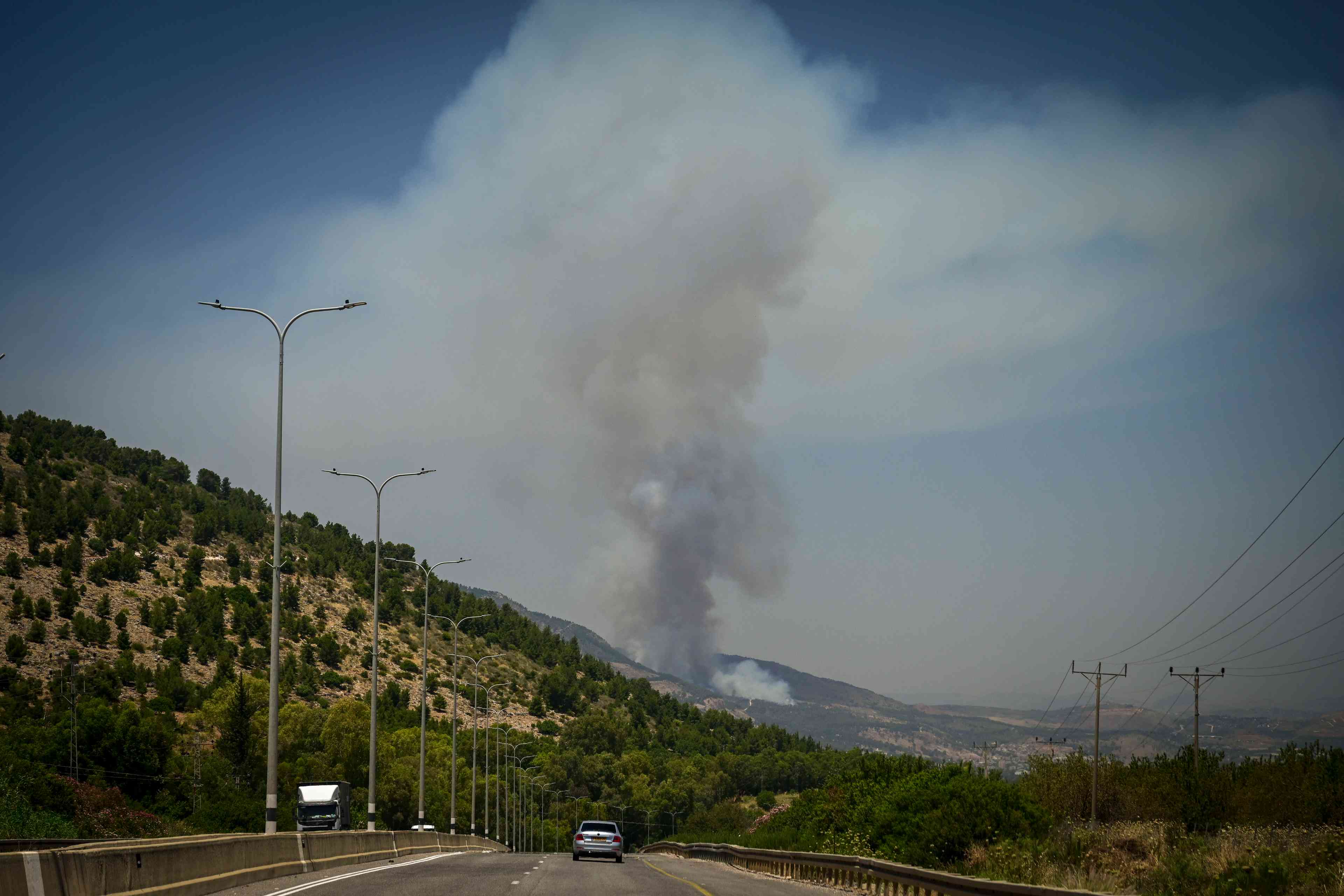 Hezbollah rocket attack. Illustration. background