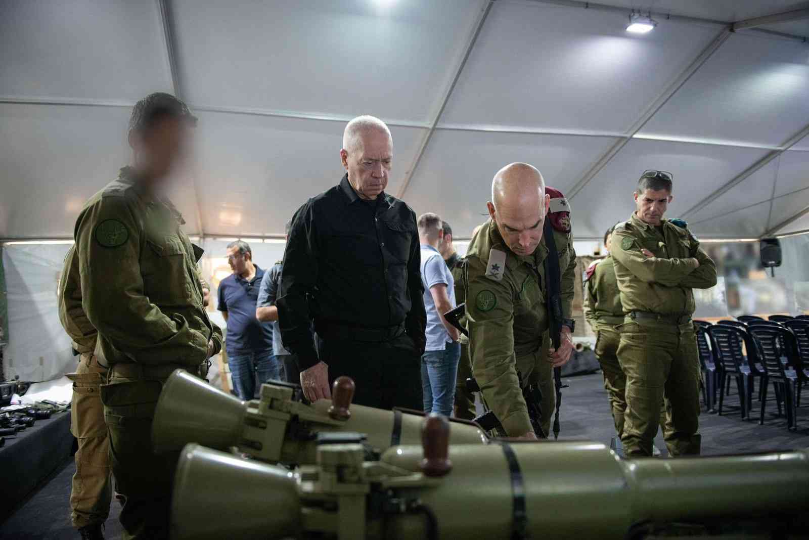 Defense Minister Gallant. background