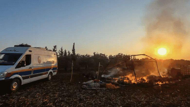 A prior attack in Syria background