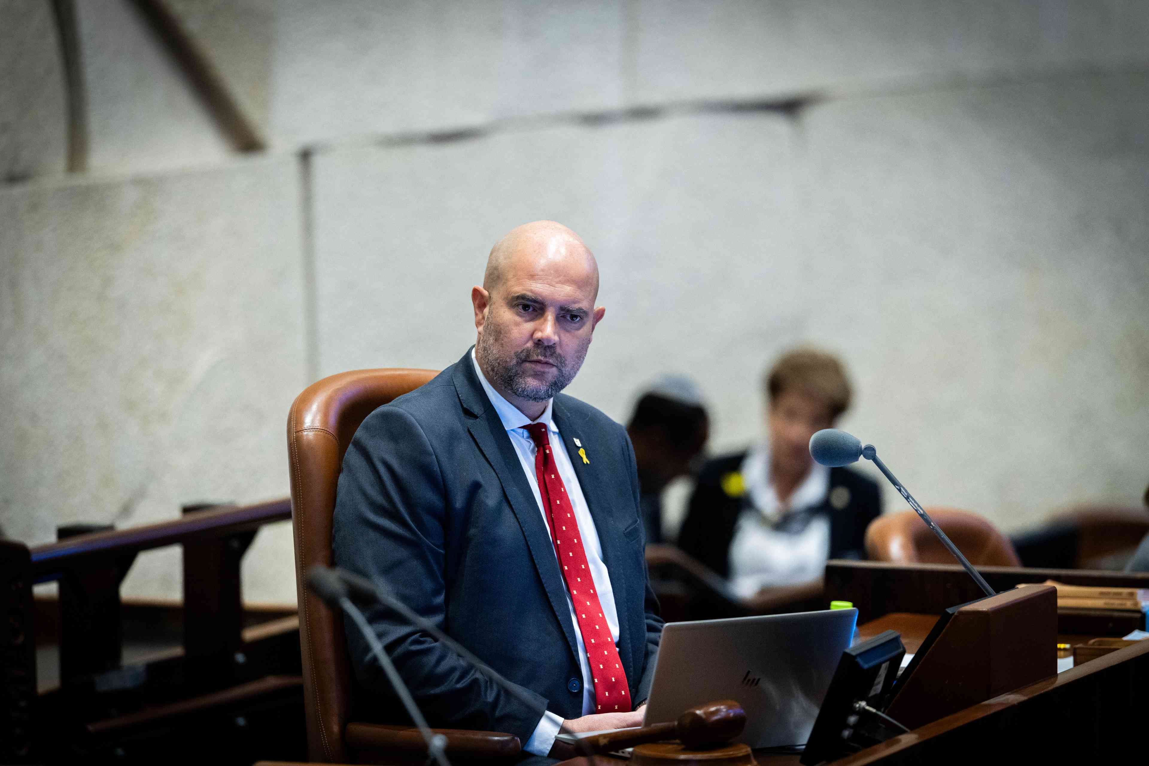 Knesset Chairman Amir Ohana. background