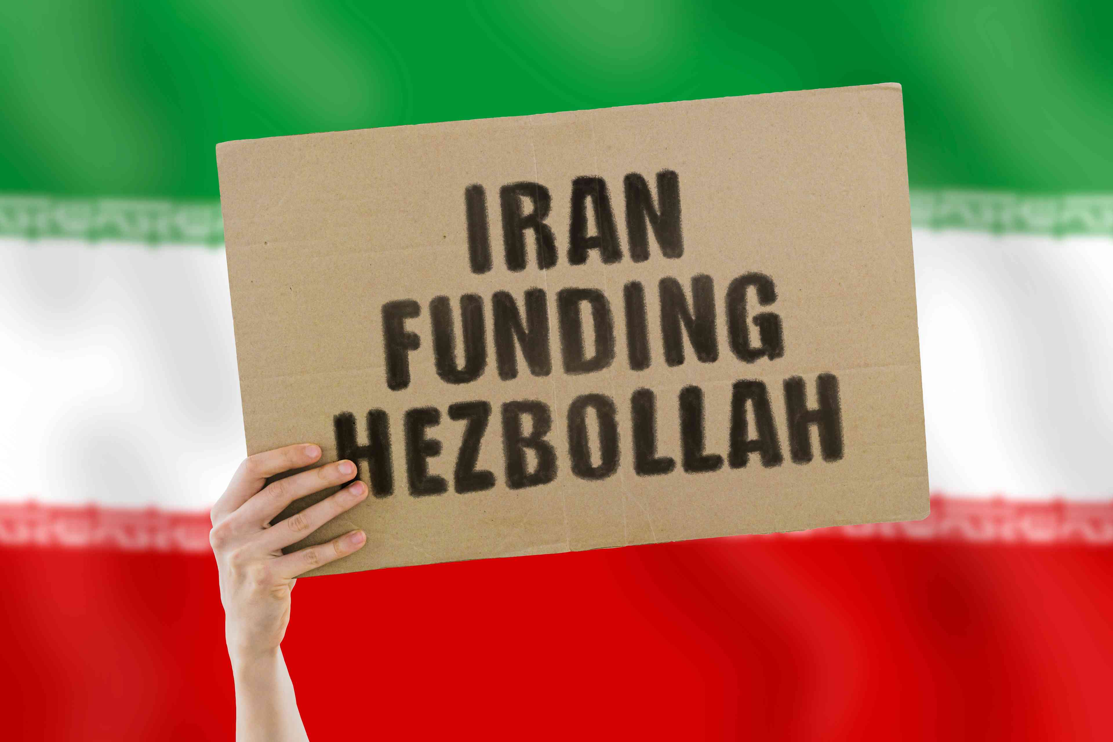 Iran supporting Hezbollah financially. background