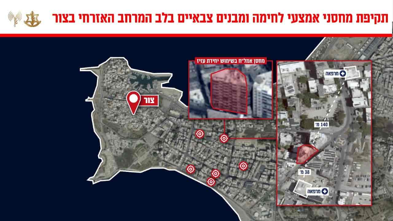 Target map in Tyre. background