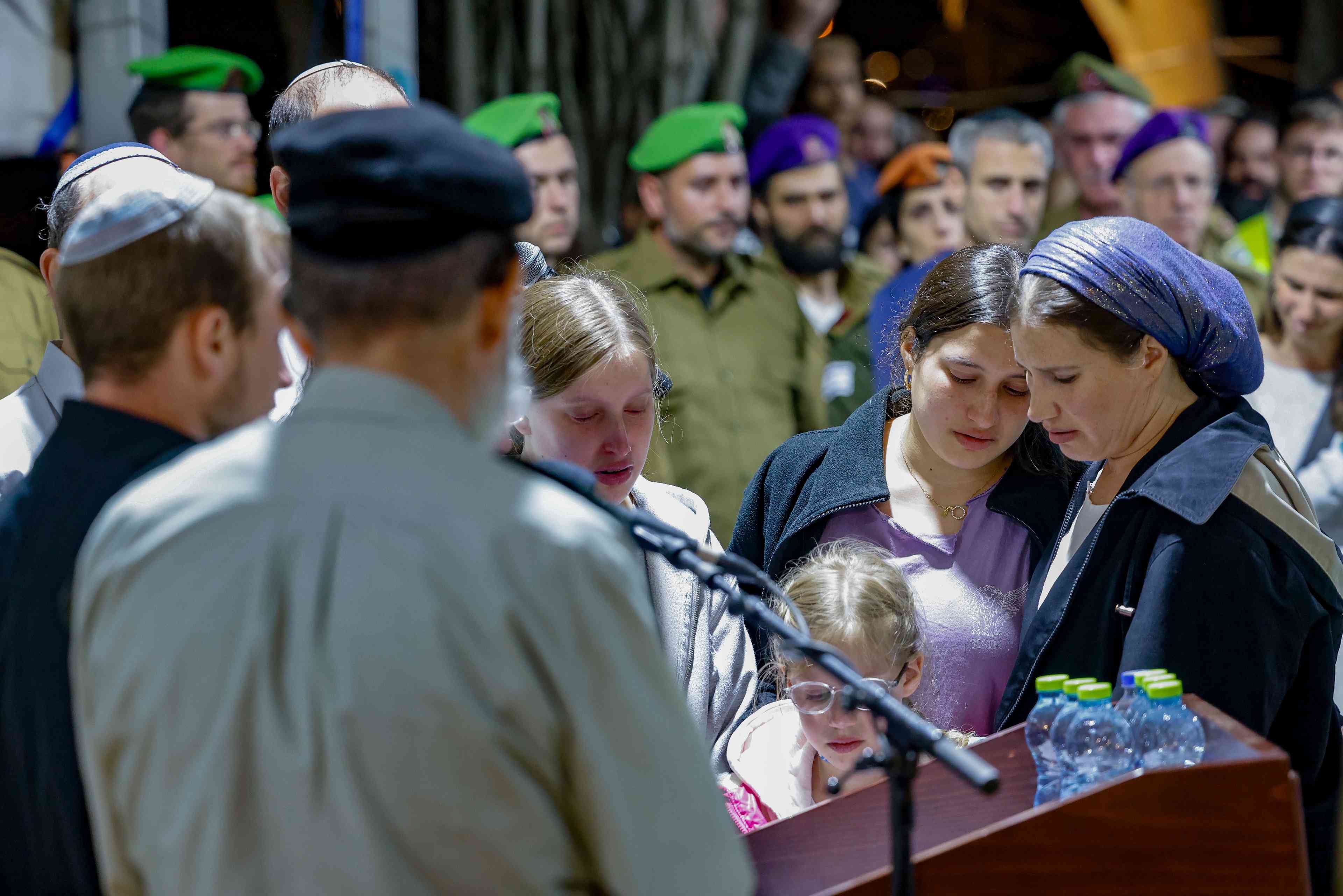Funeral of Captain (res.) Avraham Yosef Goldberg at Mount Herzl Military Cemetery in Jerusalem on October 27, 2024 background