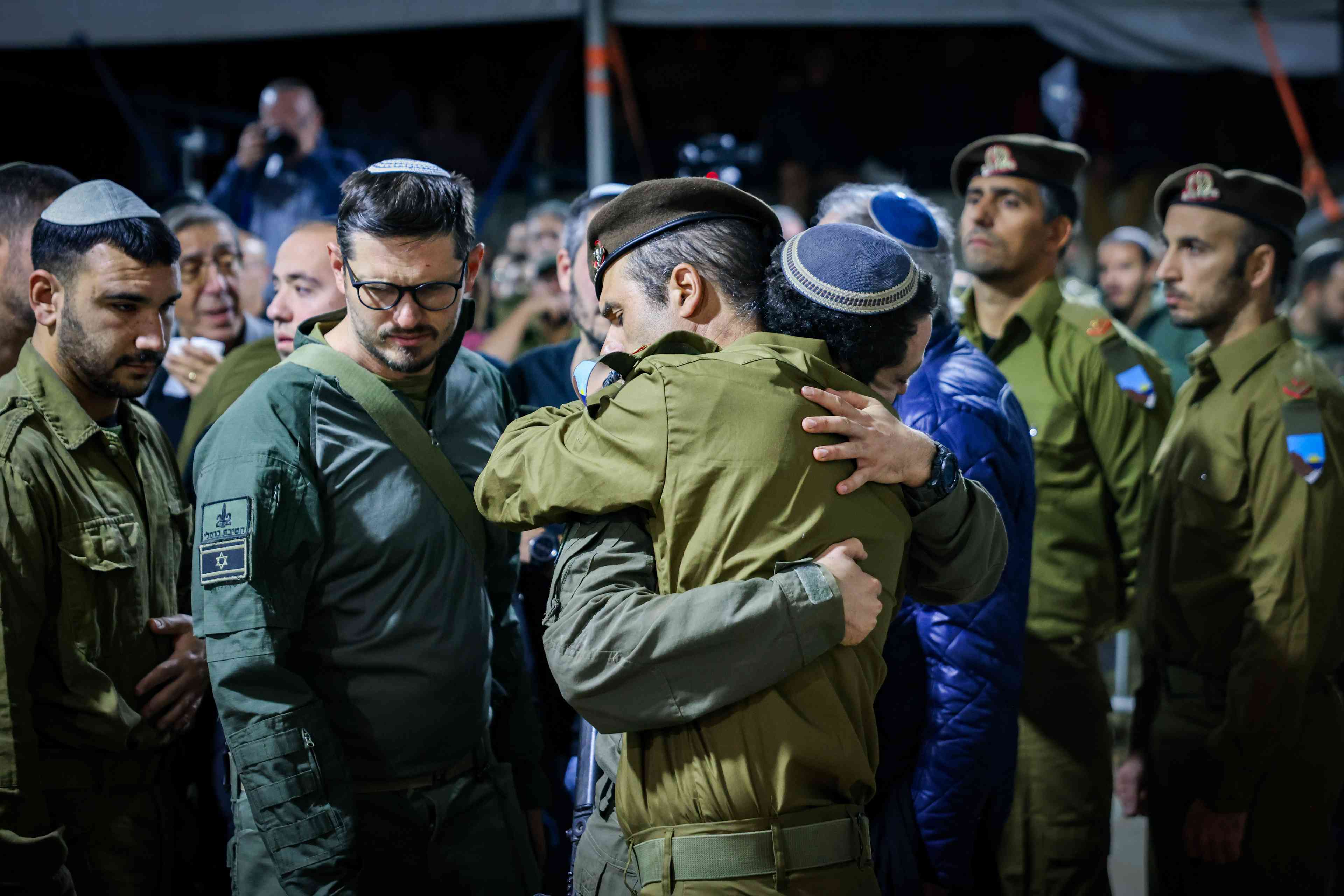 funeral of Israeli soldier Sergeant major (res.) Shmuel Harari at Mount Herzl Military Cemetery in Jerusalem on October 26, 2024 background