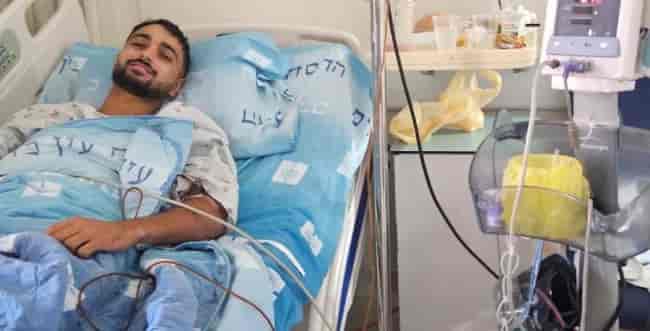 Matan Amir preparing for the procedure in Hospital background
