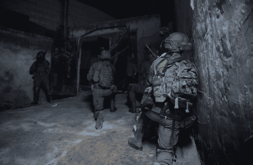 IDF soldiers in Jenin area background