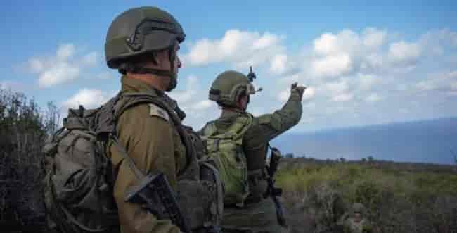IDF forces in Lebanon background