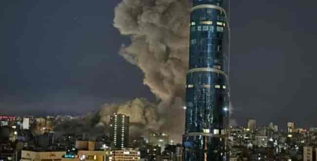IDF strikes the heart of Beirut background