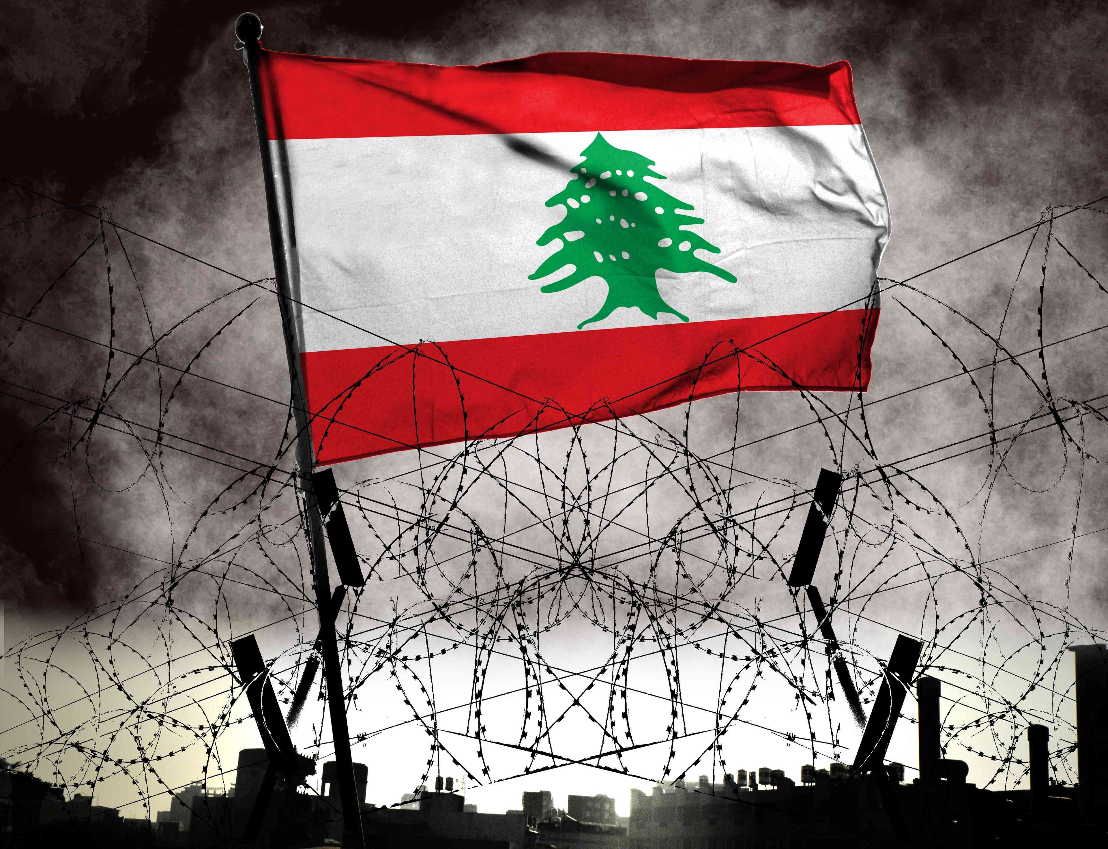 Lebanon at war. background