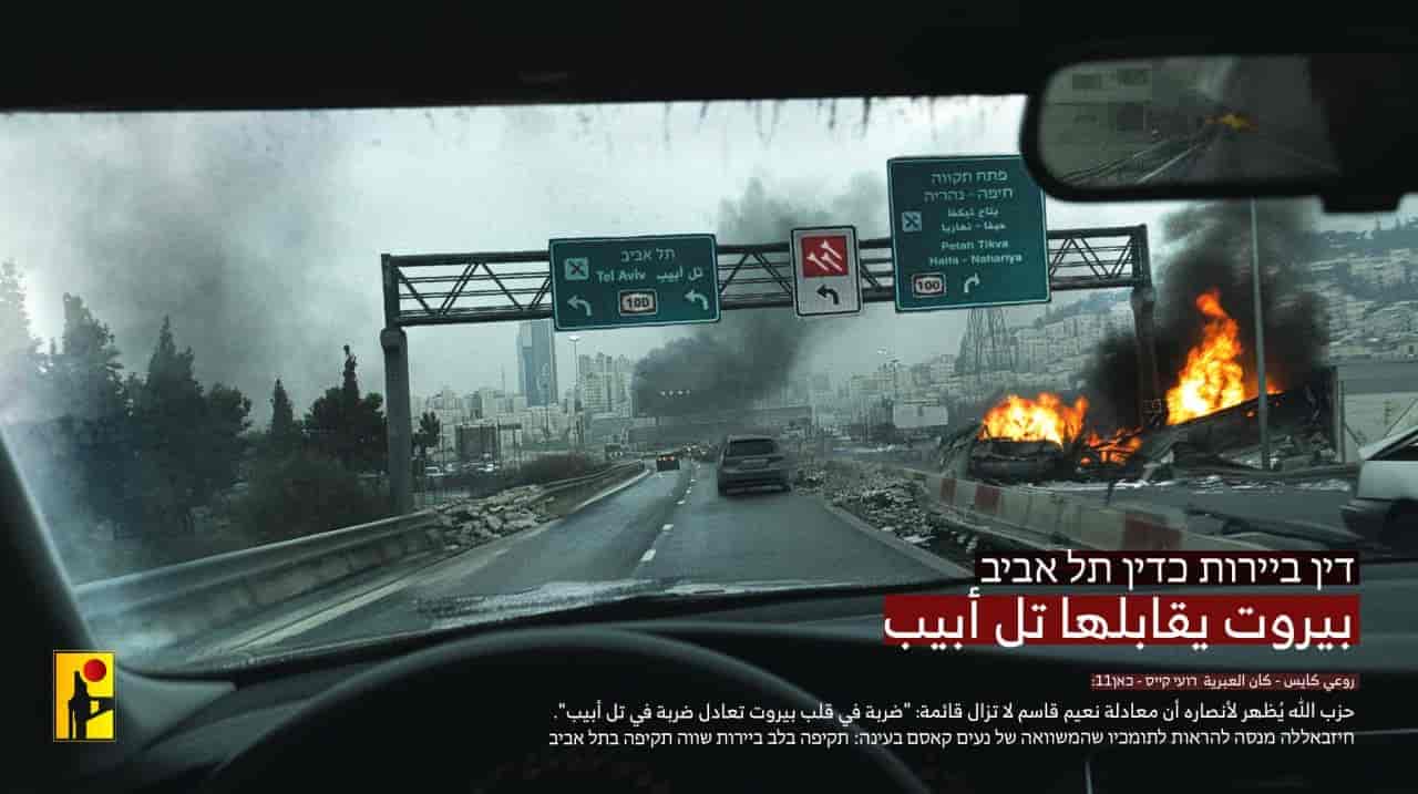Hezbollah threatens Tel Aviv background