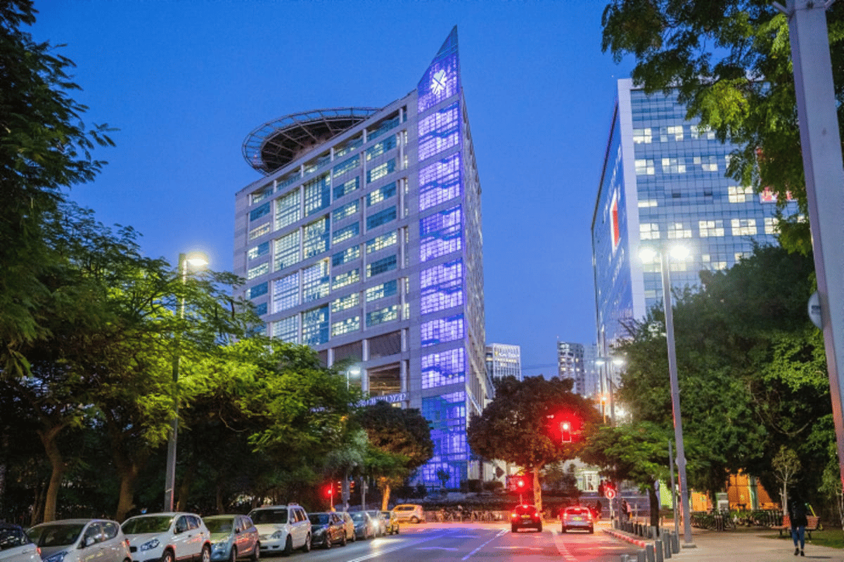 Ichilov Hospital in Tel Aviv background