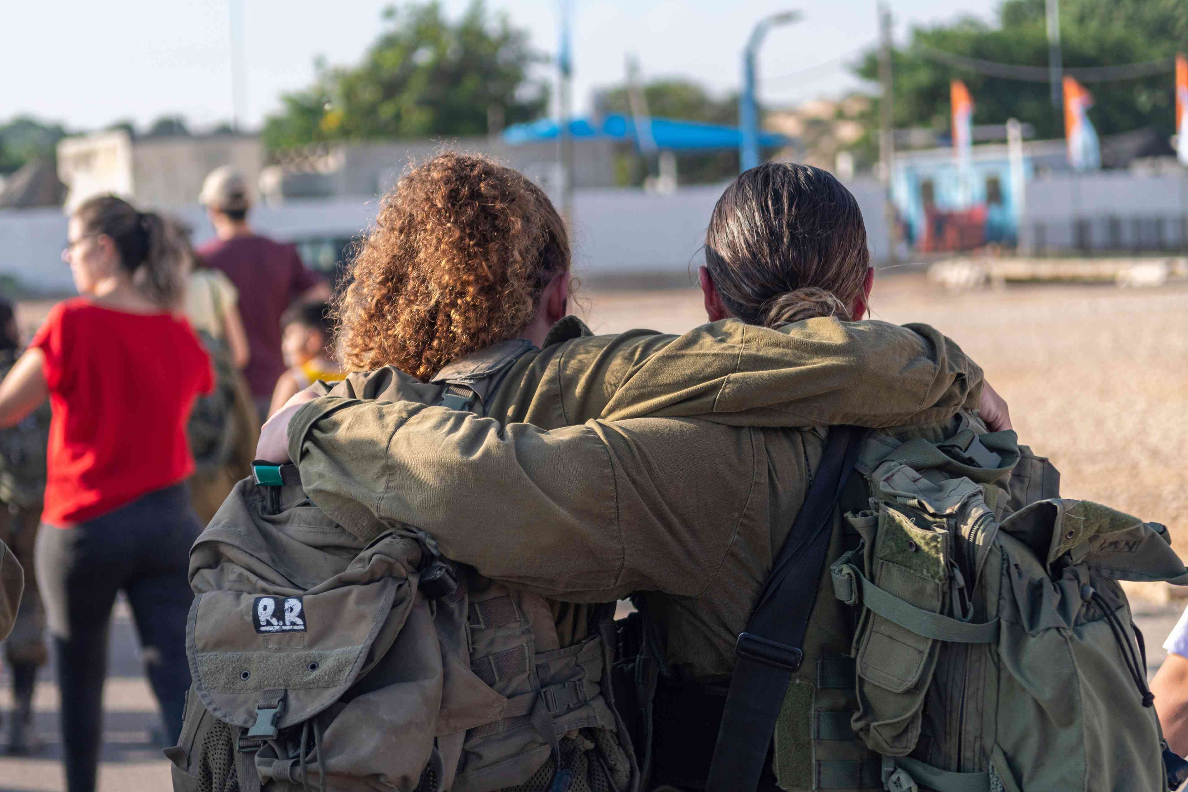 Female IDF soldiers background