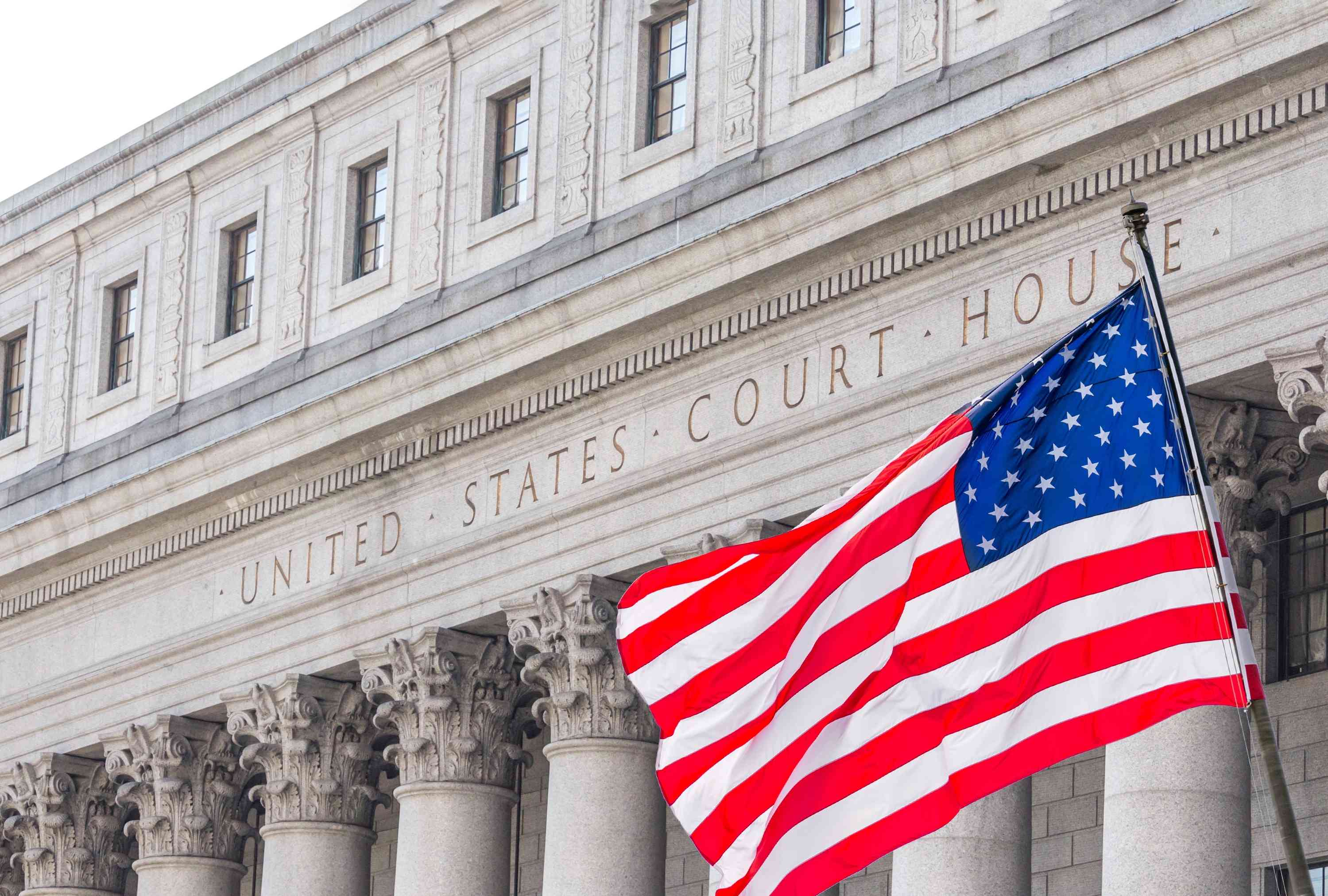 US courthouse. background