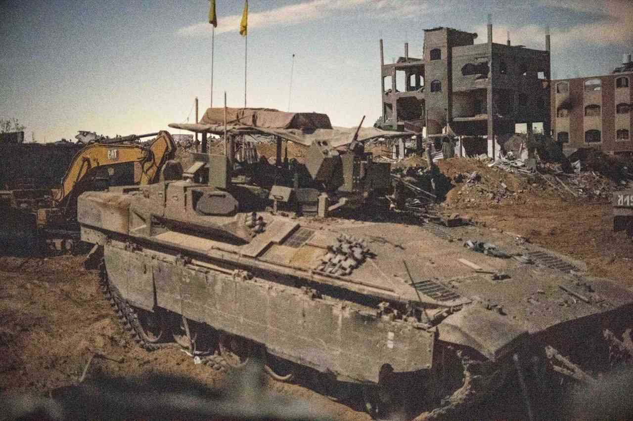 IDF tanks. Illustration. background