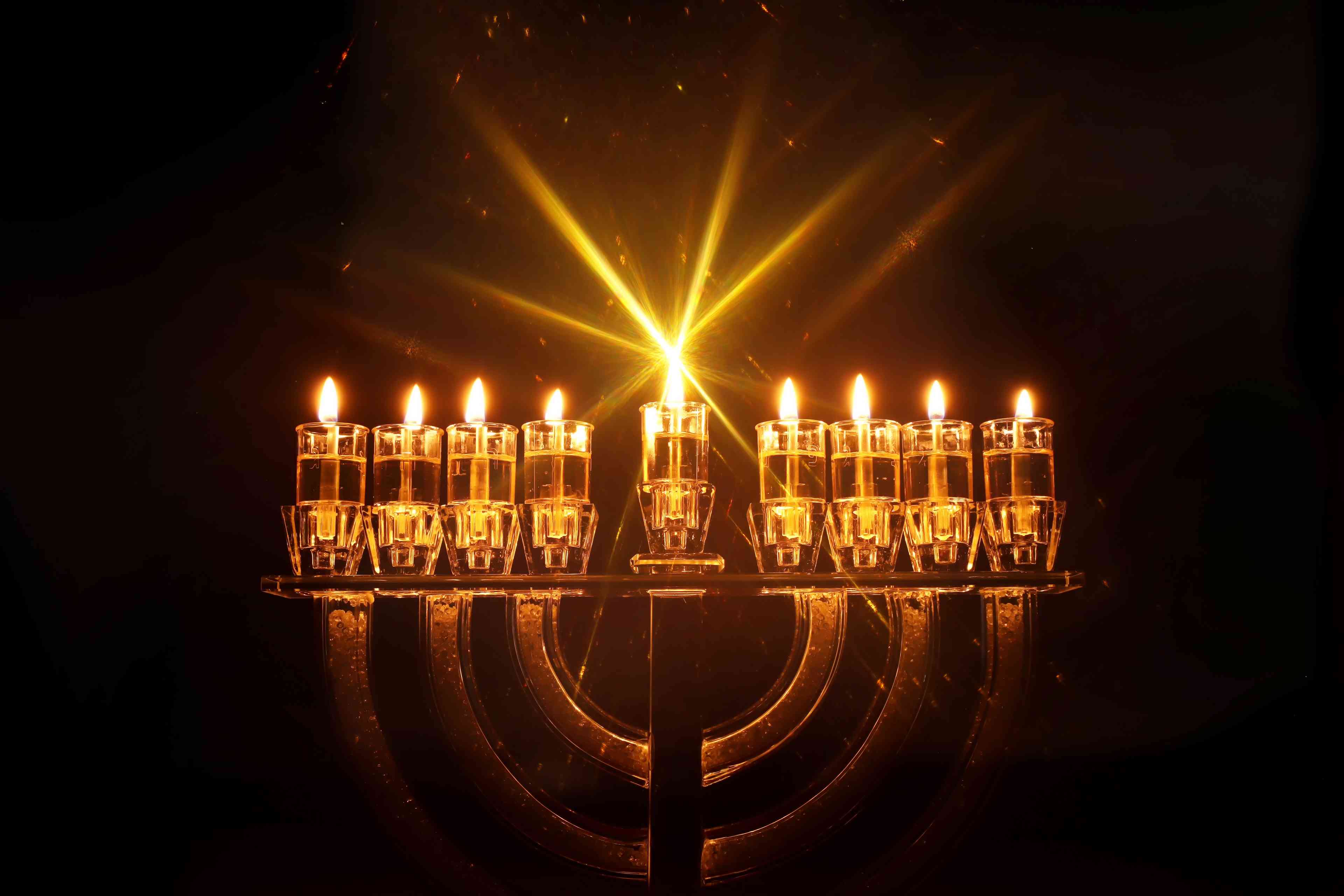 Hannukah candles background