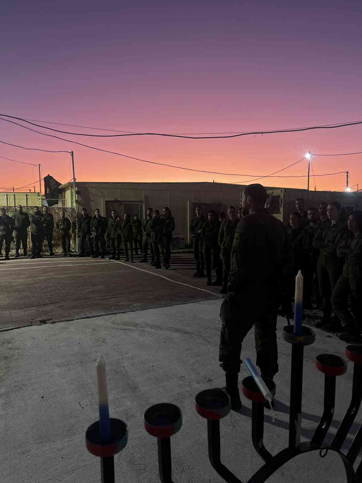 Soldiers at the Judea Territorial Brigade Headquarters. background