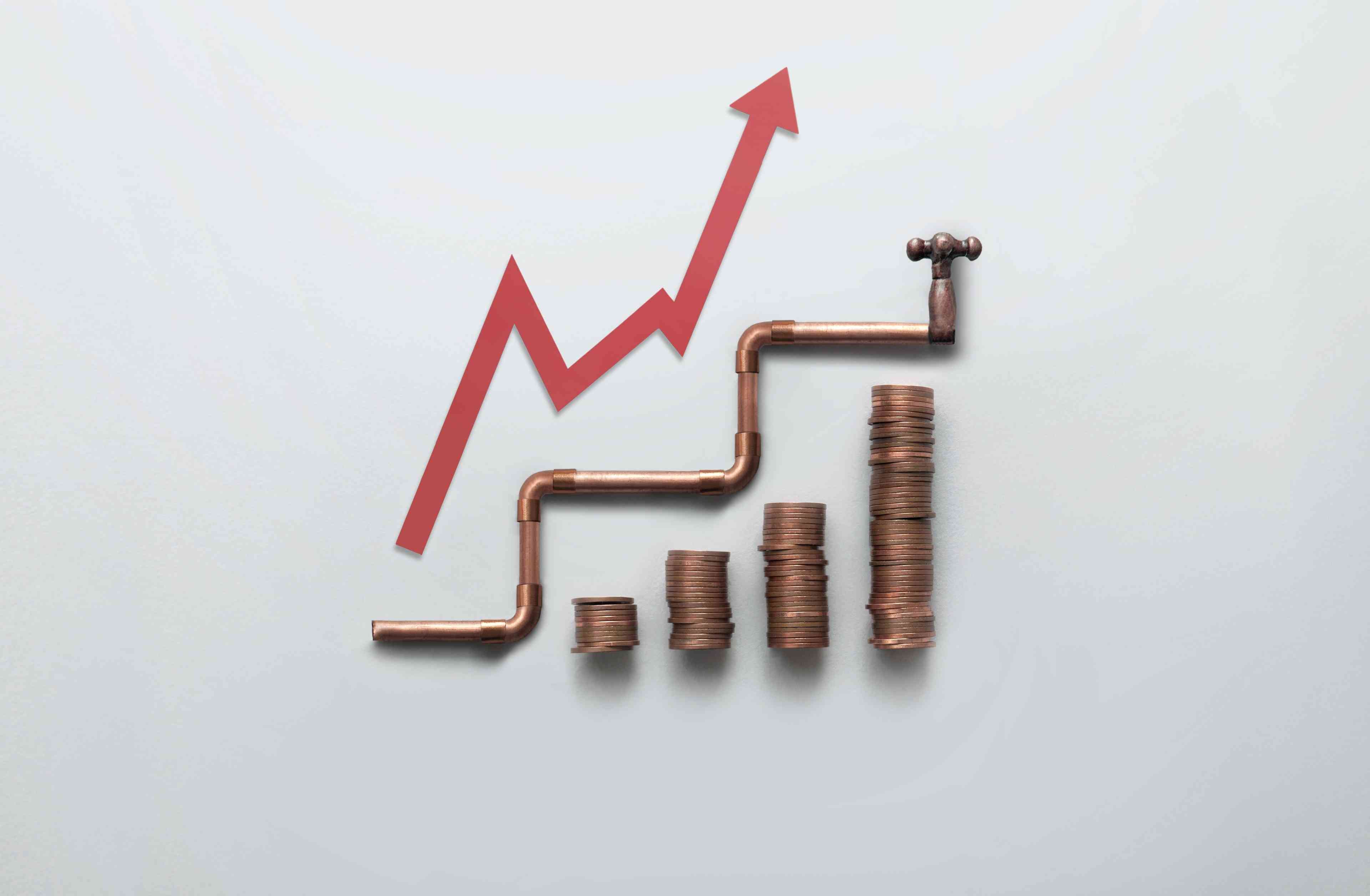 Increasing energy bills costs and prices concept