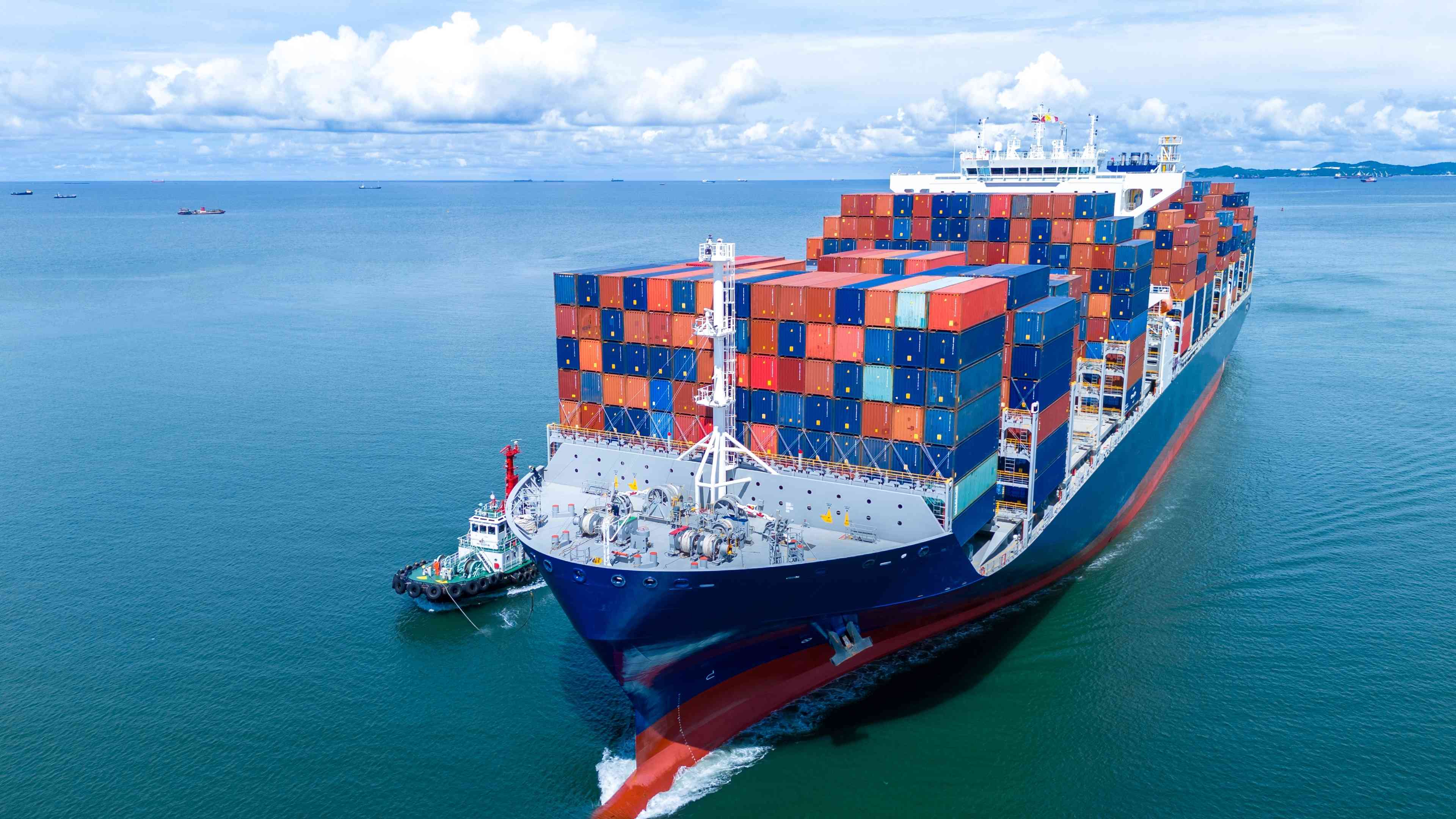 Ship. Illustration. background