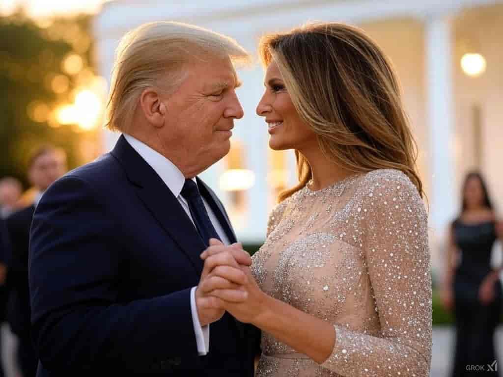 President Donald and First Lady Melania Trump background