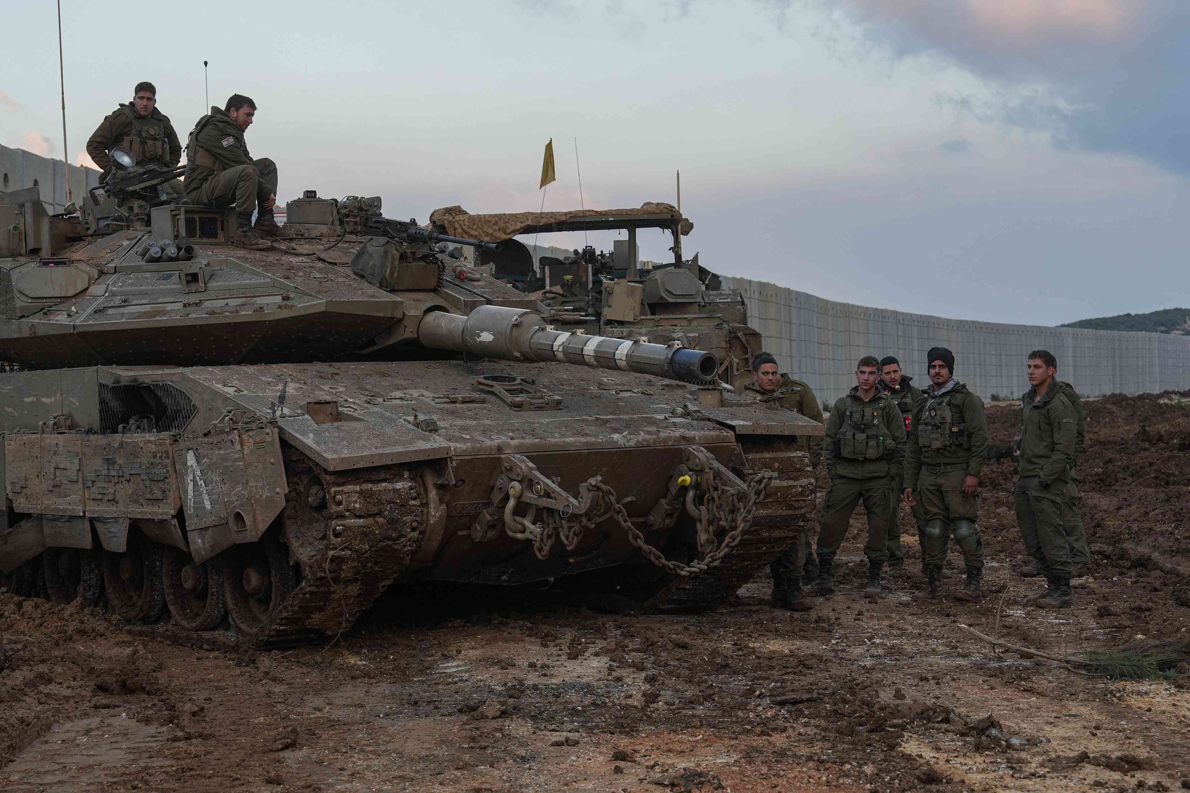 IDF forces in southern Lebanon. background