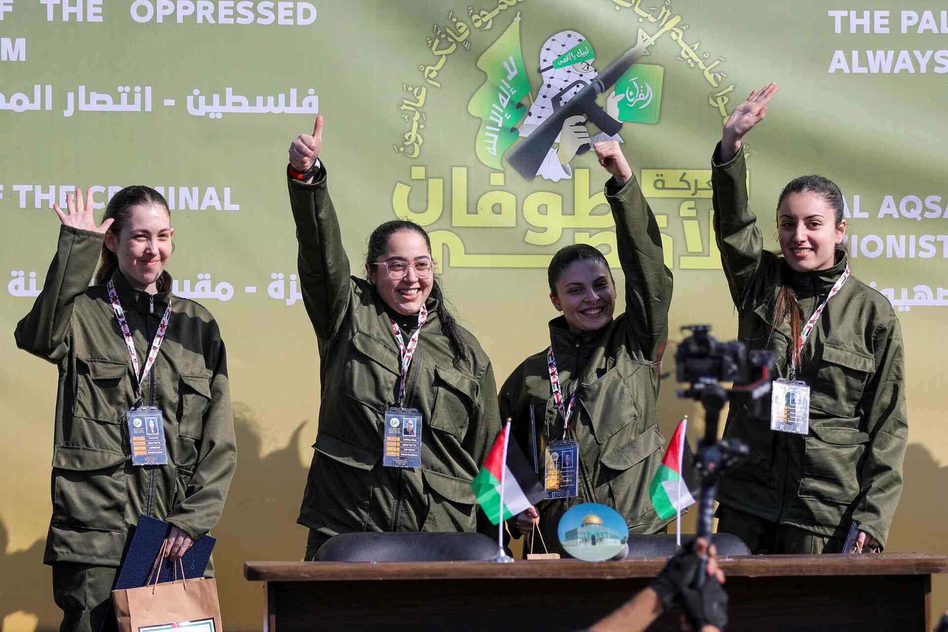 IDF observers in Gaza background