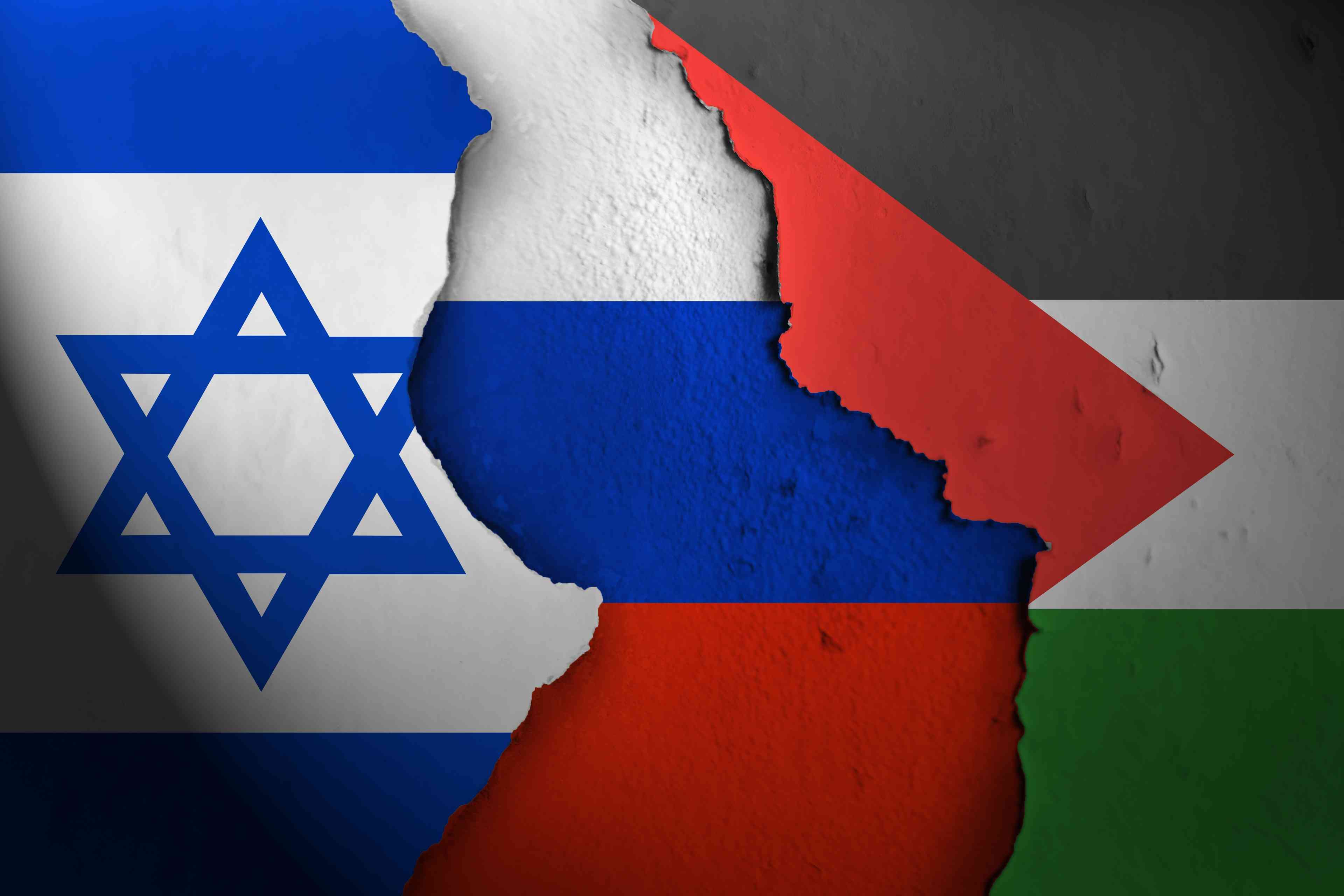 Russia between Israel and Gaza background