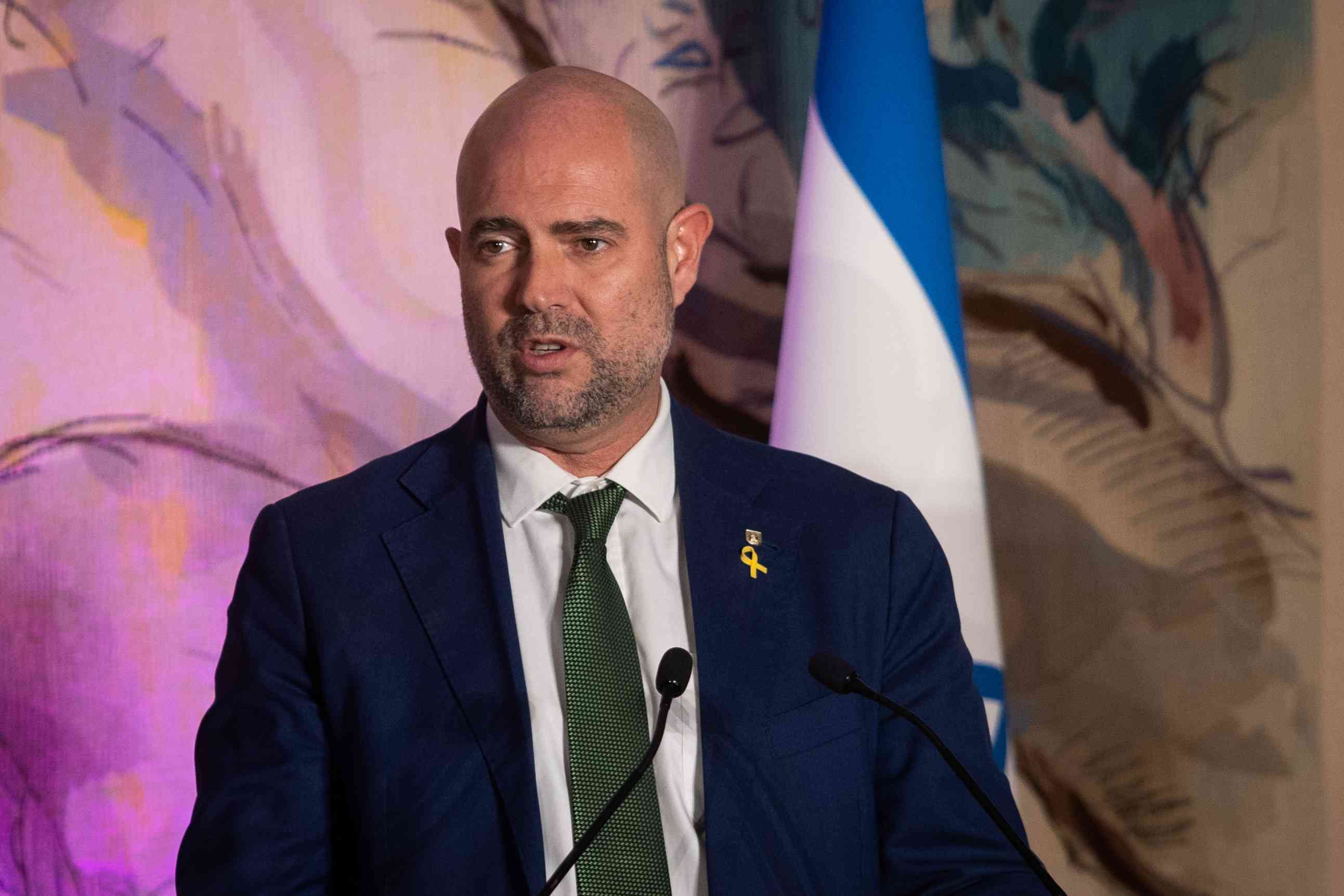 Knesset Chairman Amir Ohana. background