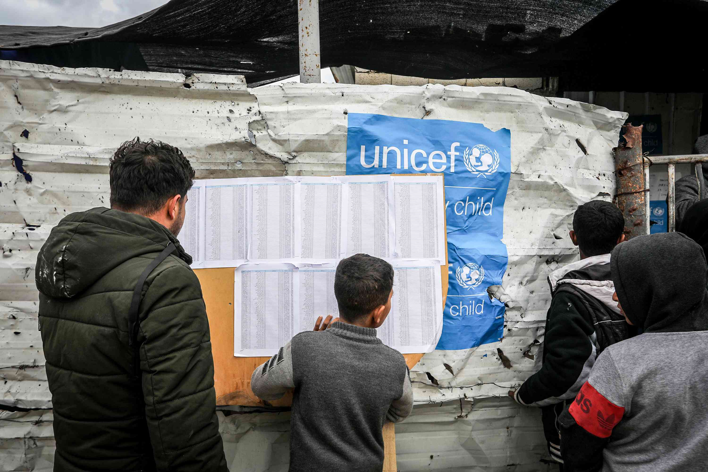 Aid sent to Palestinians. background