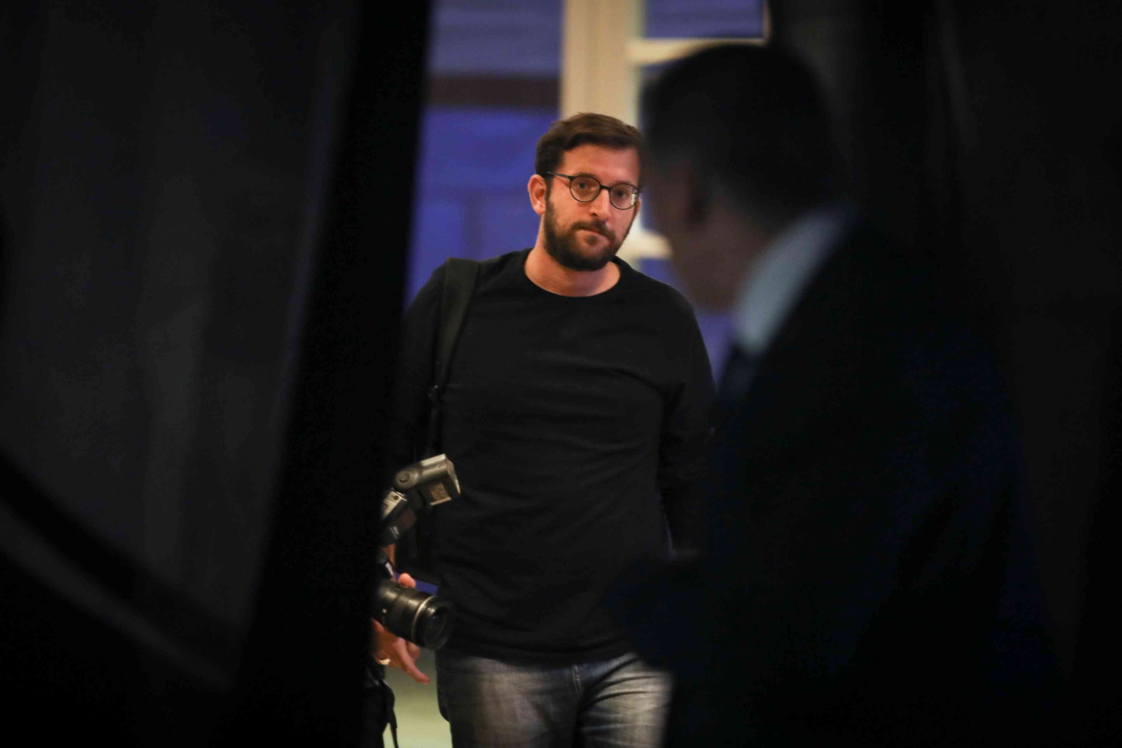 Spokesperson of the Likud party and of Prime Minister Benjamin Netanyahu, Yonatan Urich, arrives at the conference organized by "Makor Rishon" and the Israeli Democracy Institute at the International Convention Center in Jerusalem, November 11, 2019.