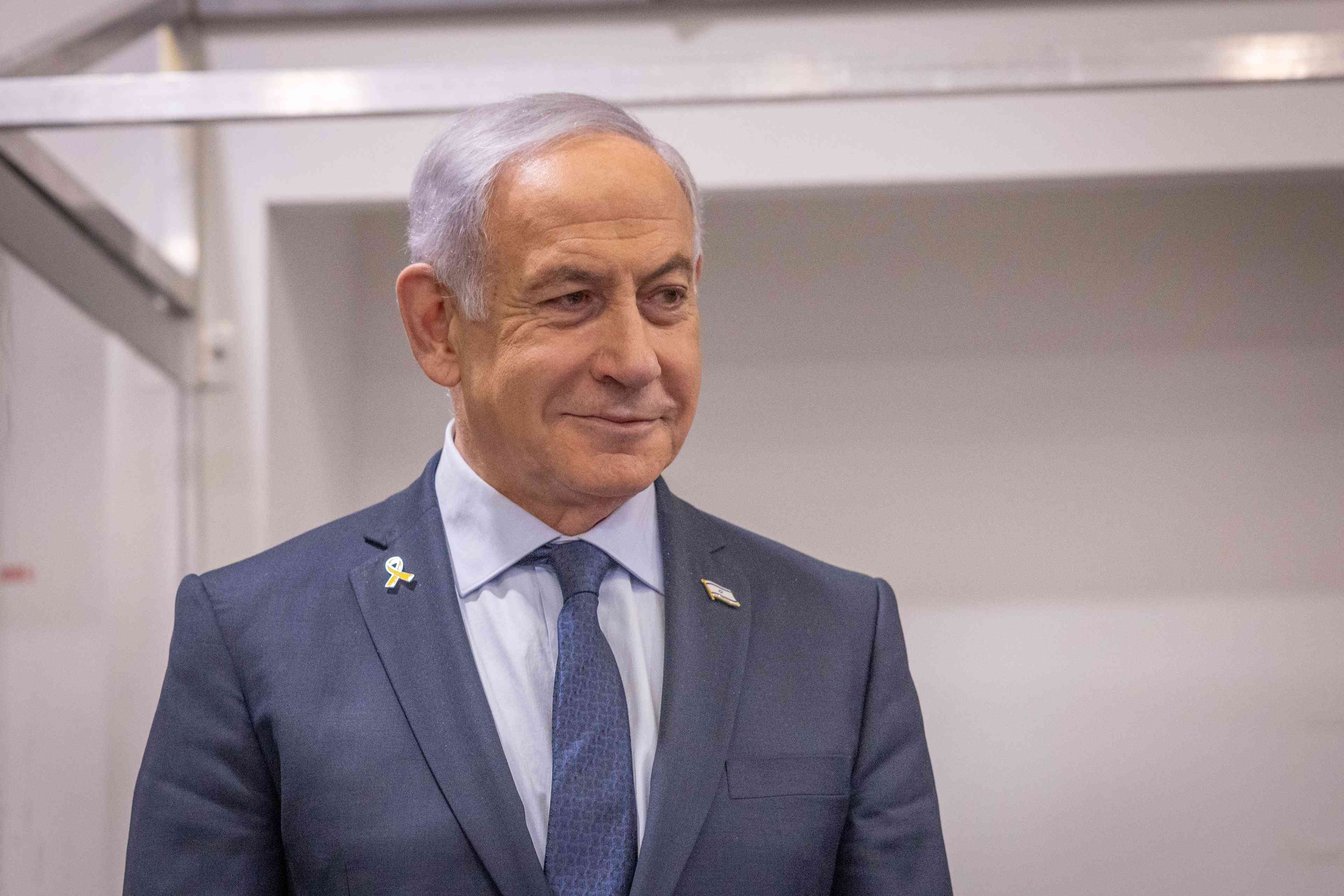 Prime Minister Netanyahu. background
