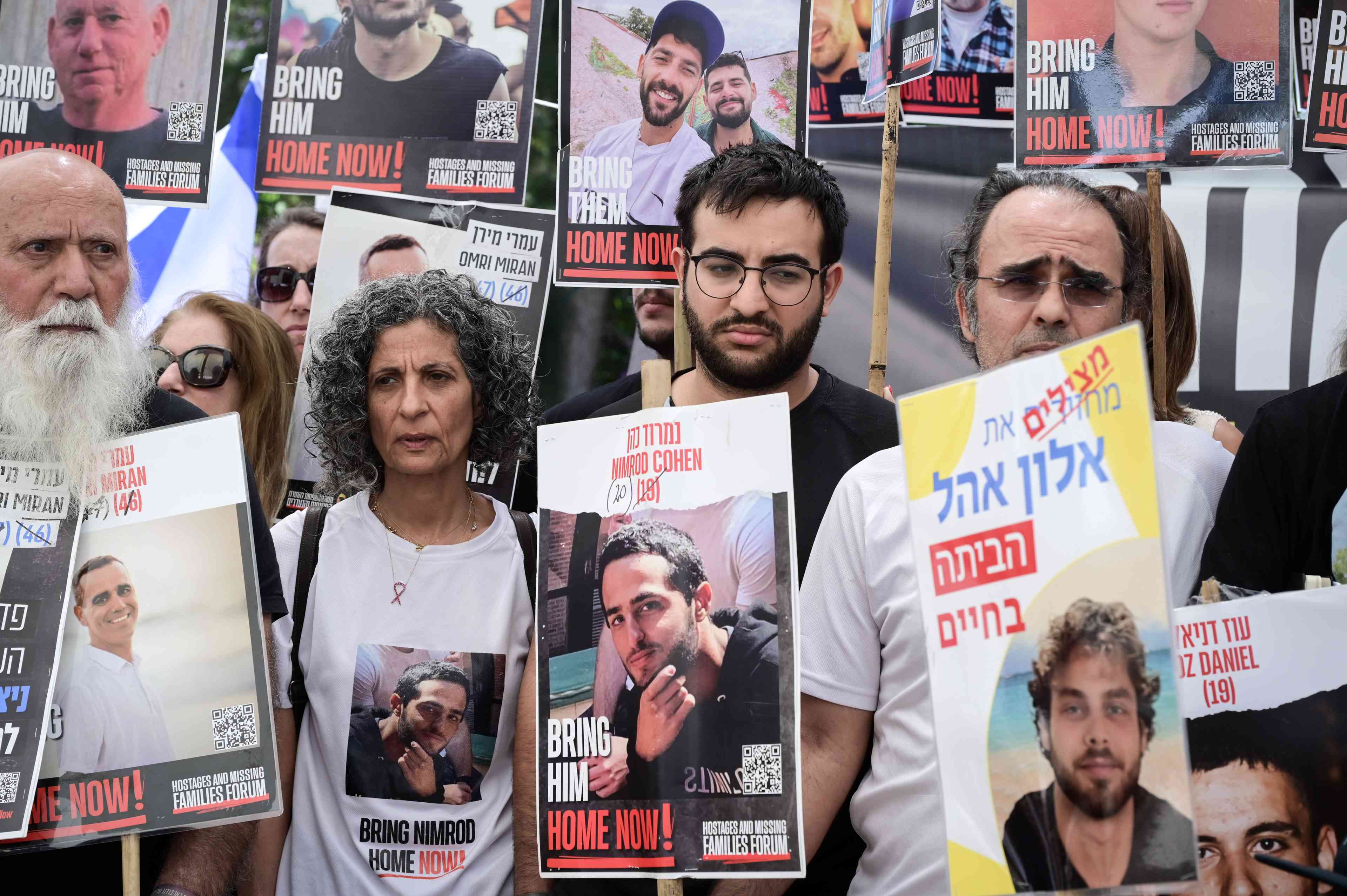 Protest for hostages. background