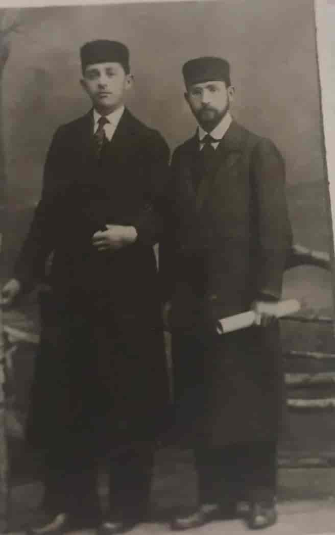 Right side: Moshe Nachum Luksenburg, my grandfather’s father background