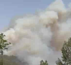 Wildfire near Beit Shemesh background