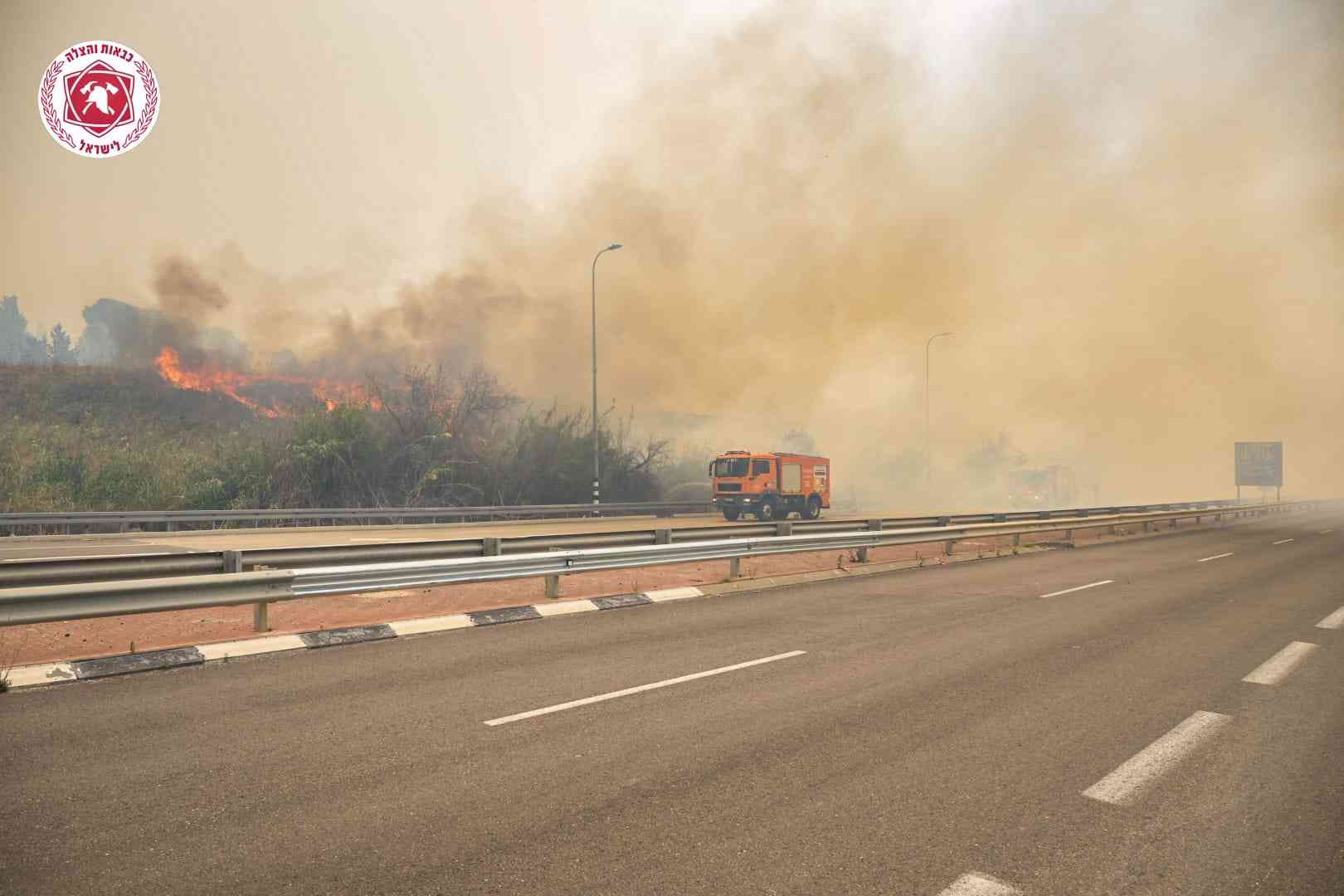 Scene of the fire on Road 1 background