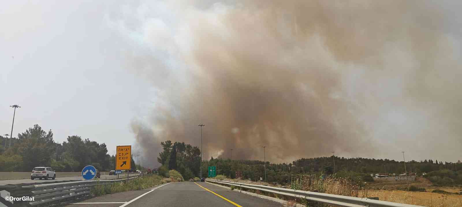 Scene of the fire on Road 1 background