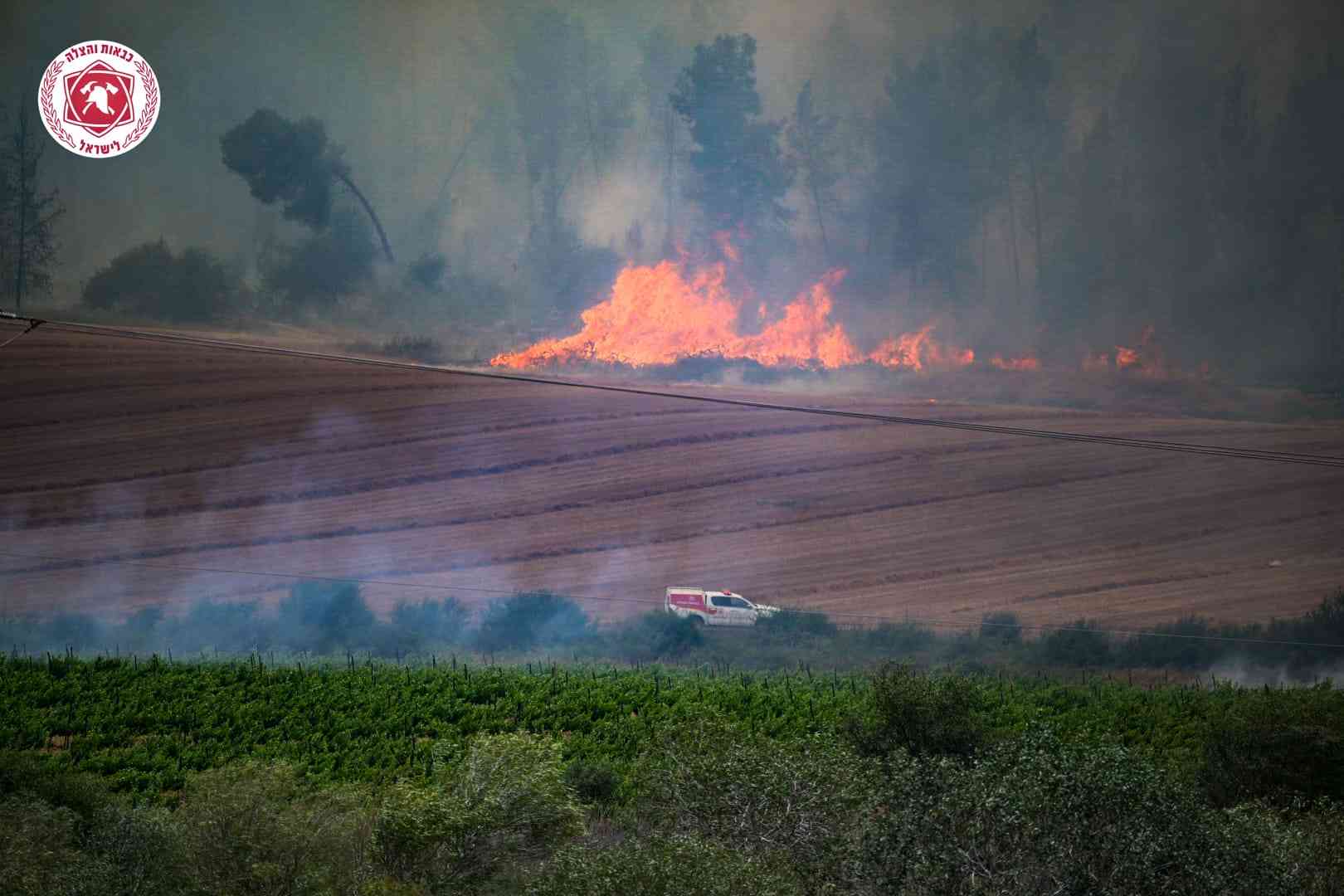 Scene of the fire on Road 1 background
