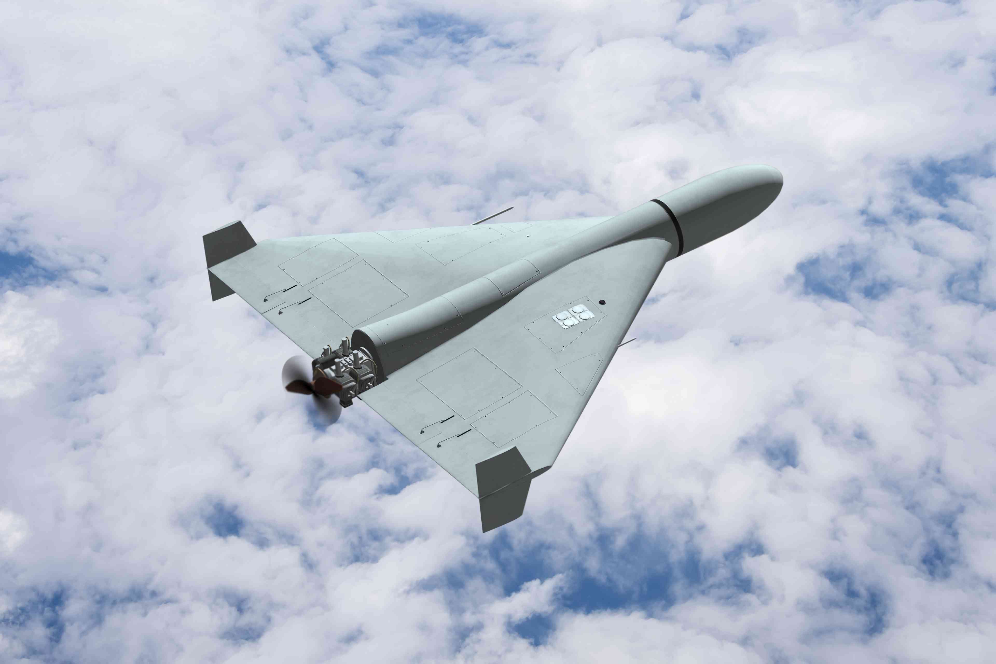 Military drone. background