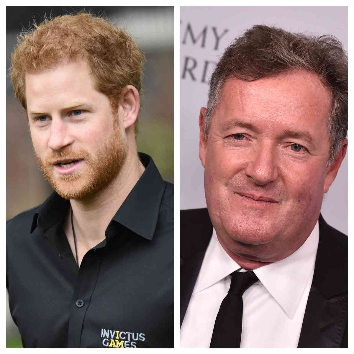 Prince Harry; Piers Moragn background