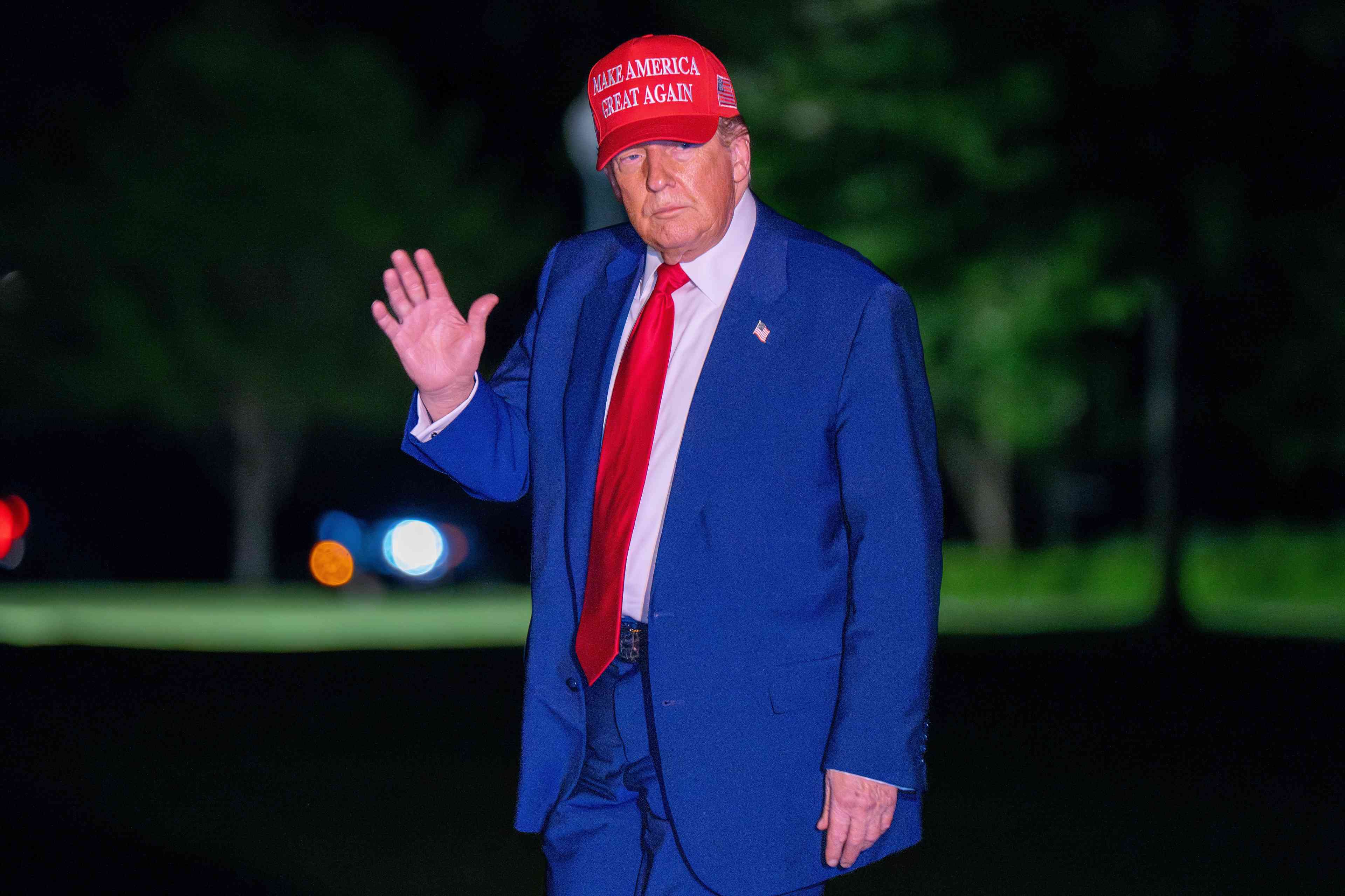 President Trump. background