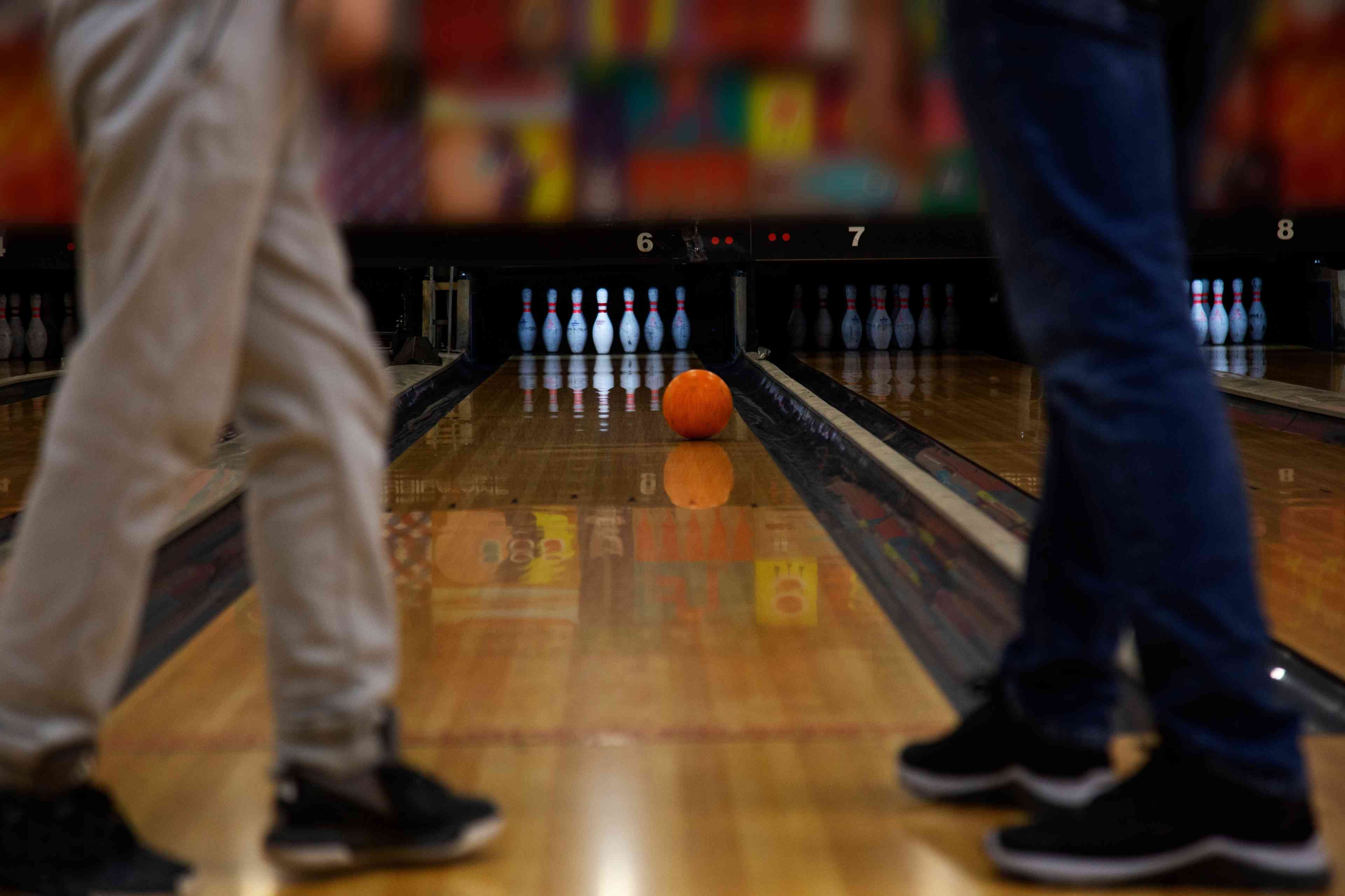 bowling alley background