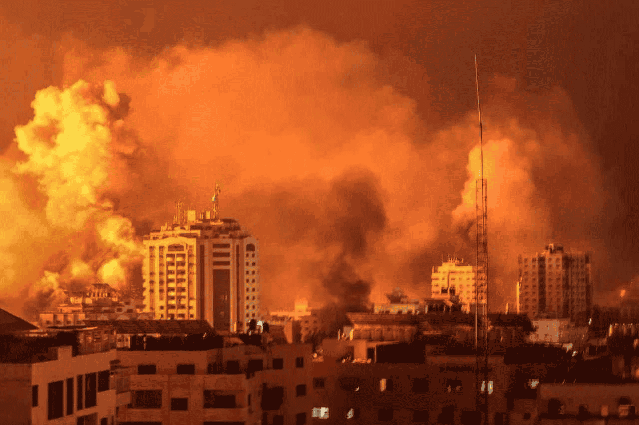 Attack in Khan Yunis - archive background
