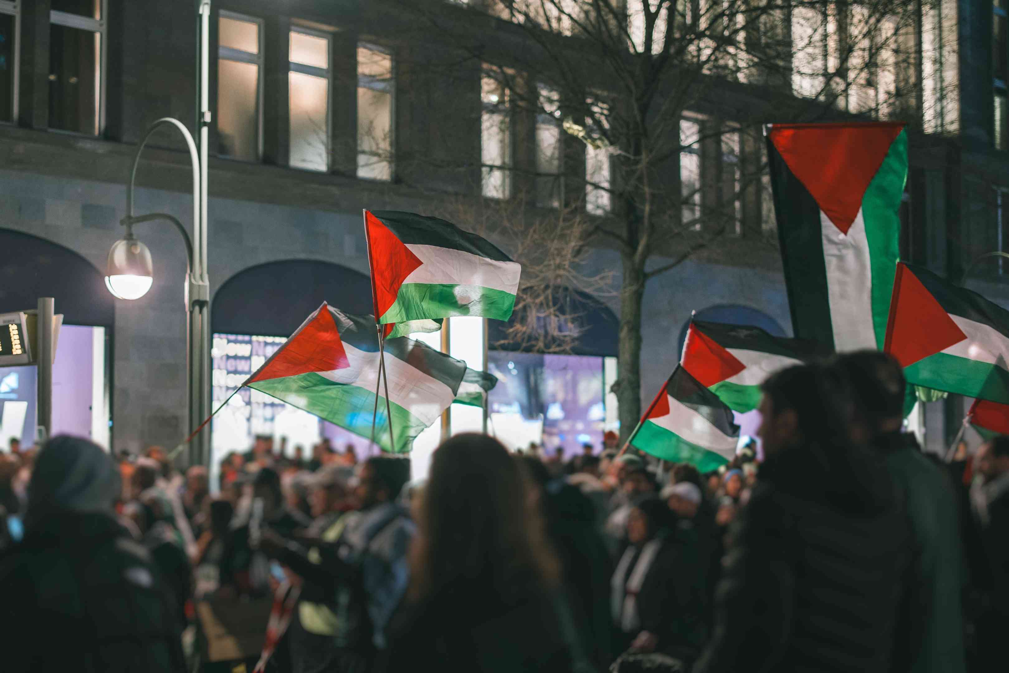 Pro - palestinian protests in Berlin. background