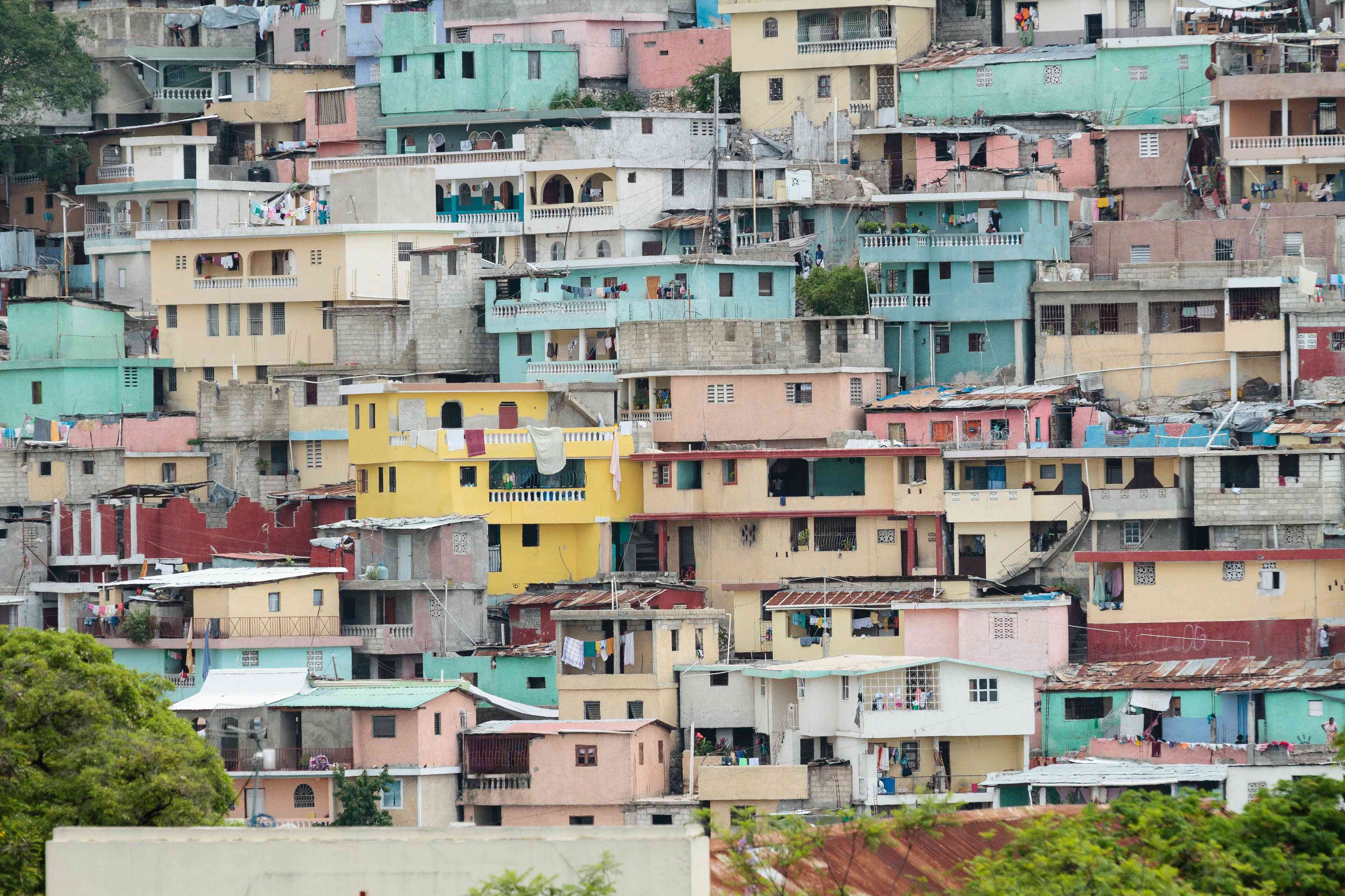 Slums of Haiti background