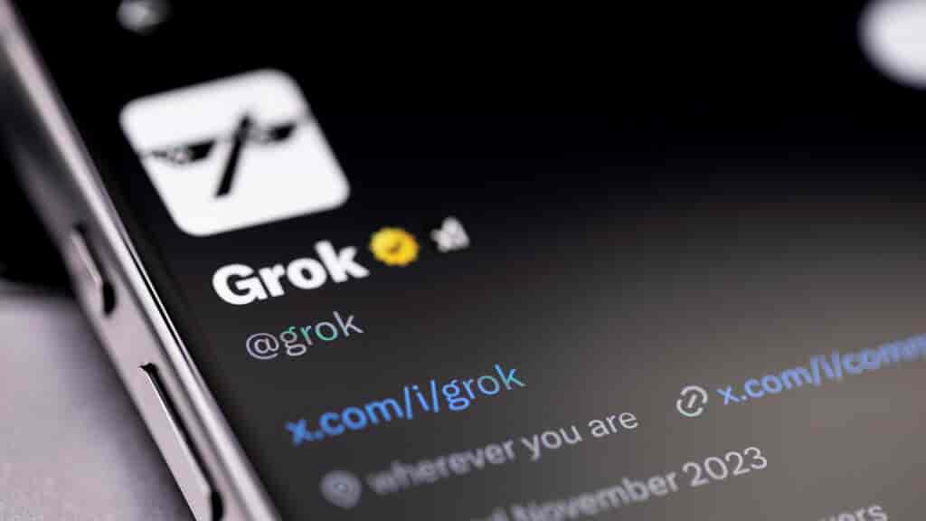 Grok AI chatbot background