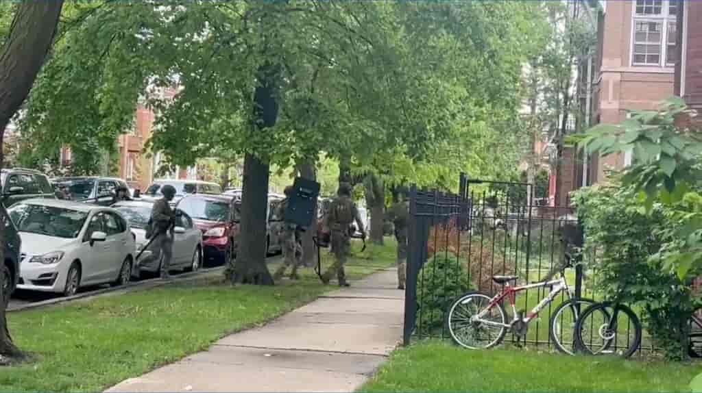 FBI raiding the apartment of the terrorists who murdered 2 Jews  background