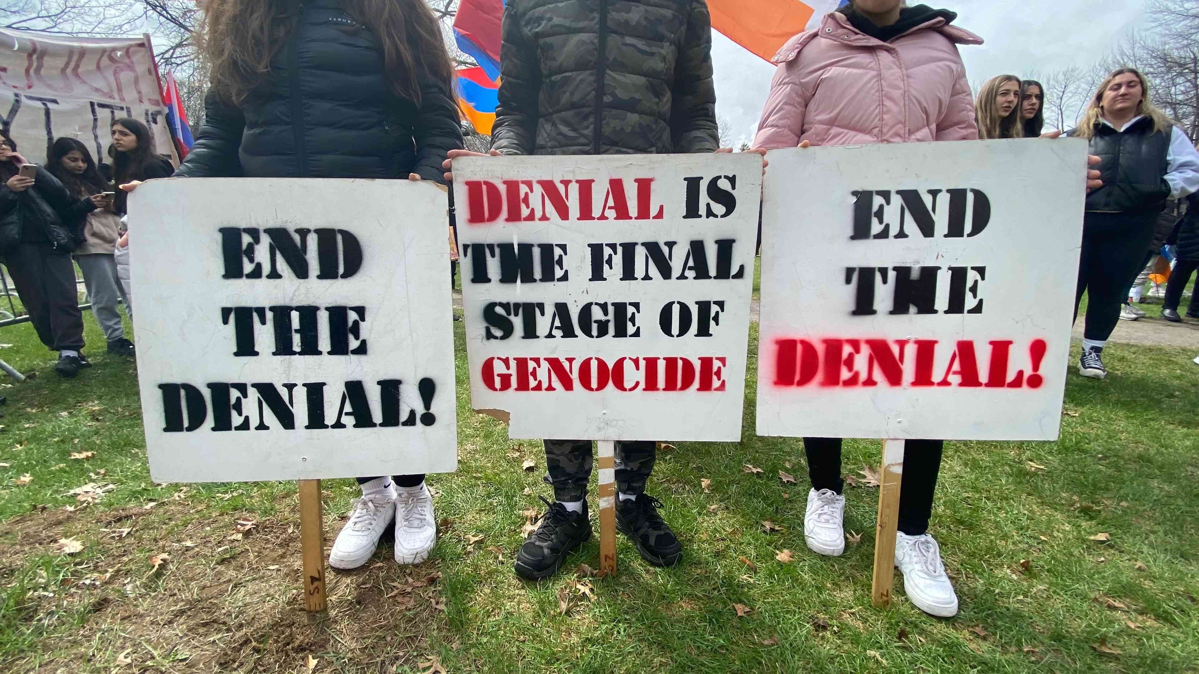 End the denial posters background