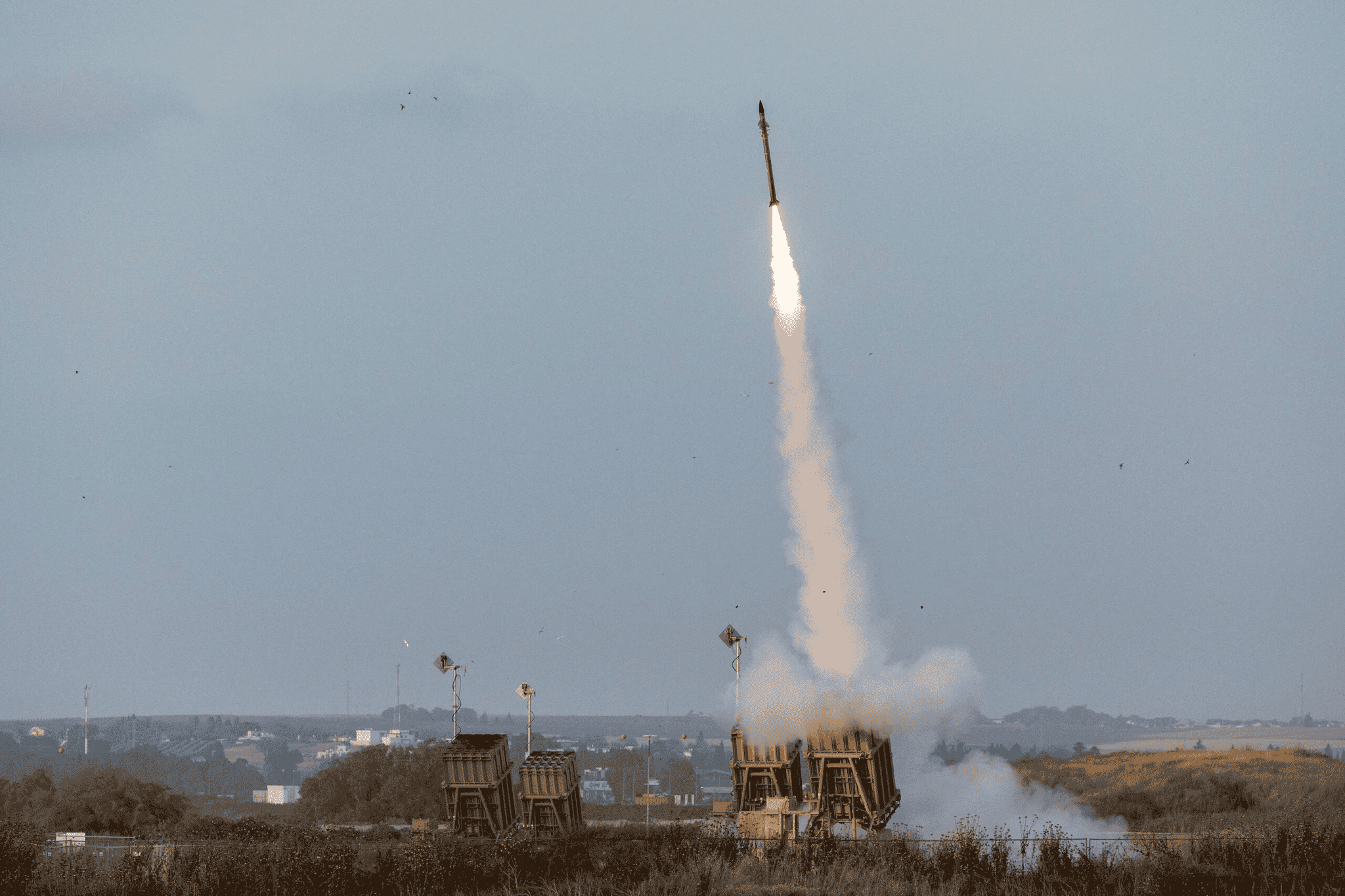 Hamas launches rocket background