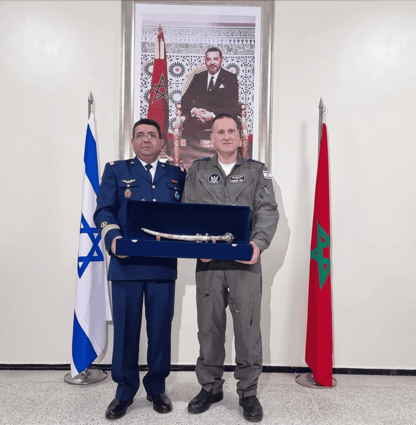 IAF commander and his Moroccan counterpart, 2 years ago background
